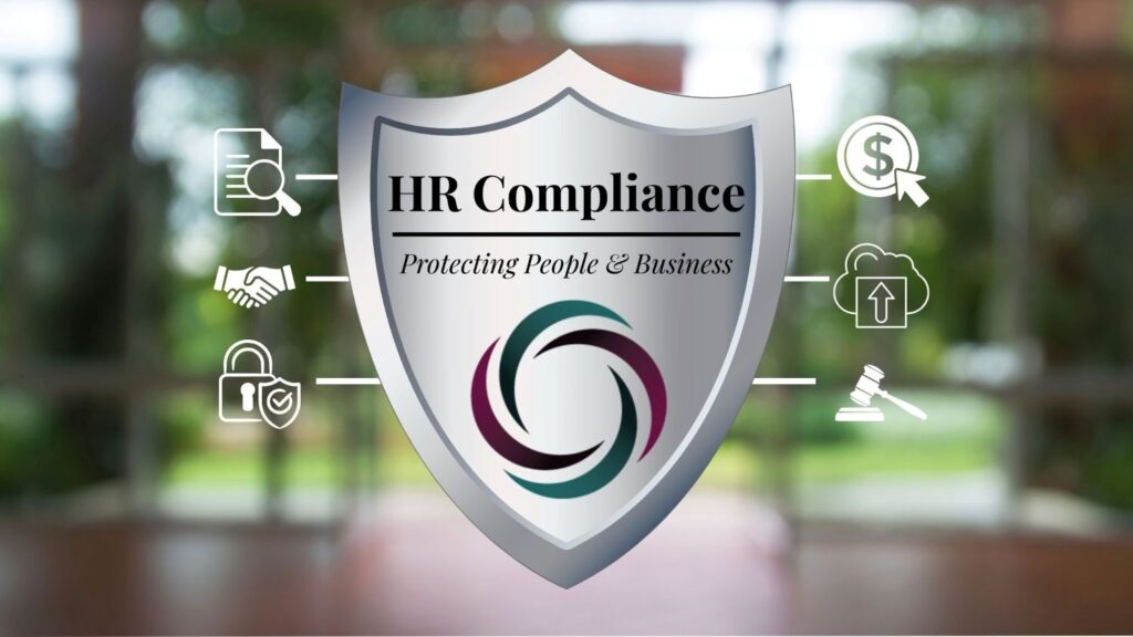 A silver shield graphic centered over a blurred outdoor background