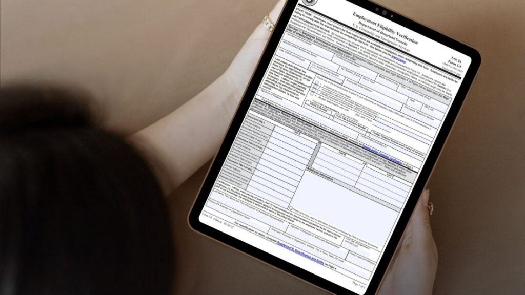 Form l-9 on the tablet
