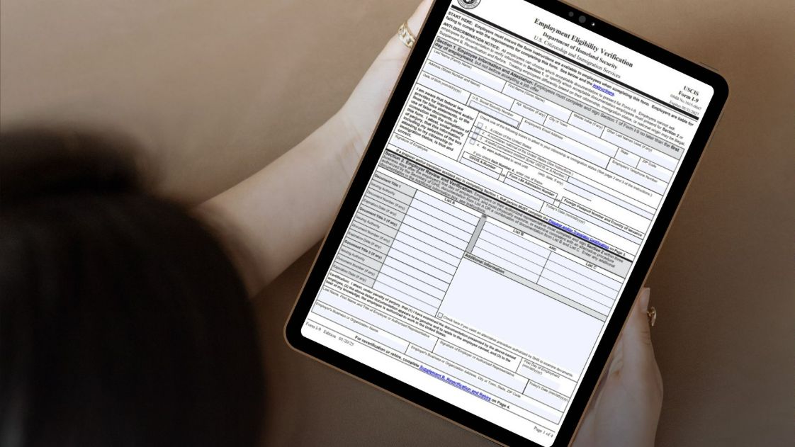Form l-9 on the tablet