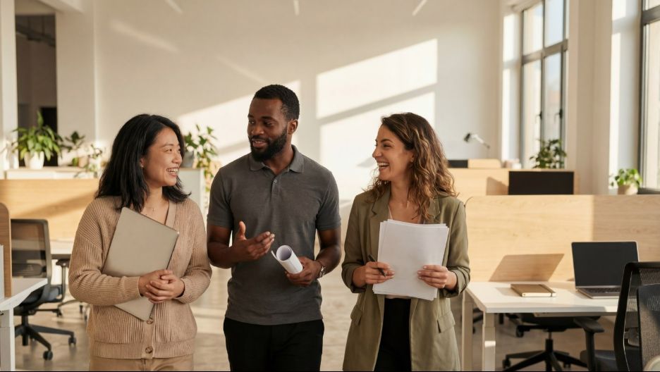 HR Staff talking